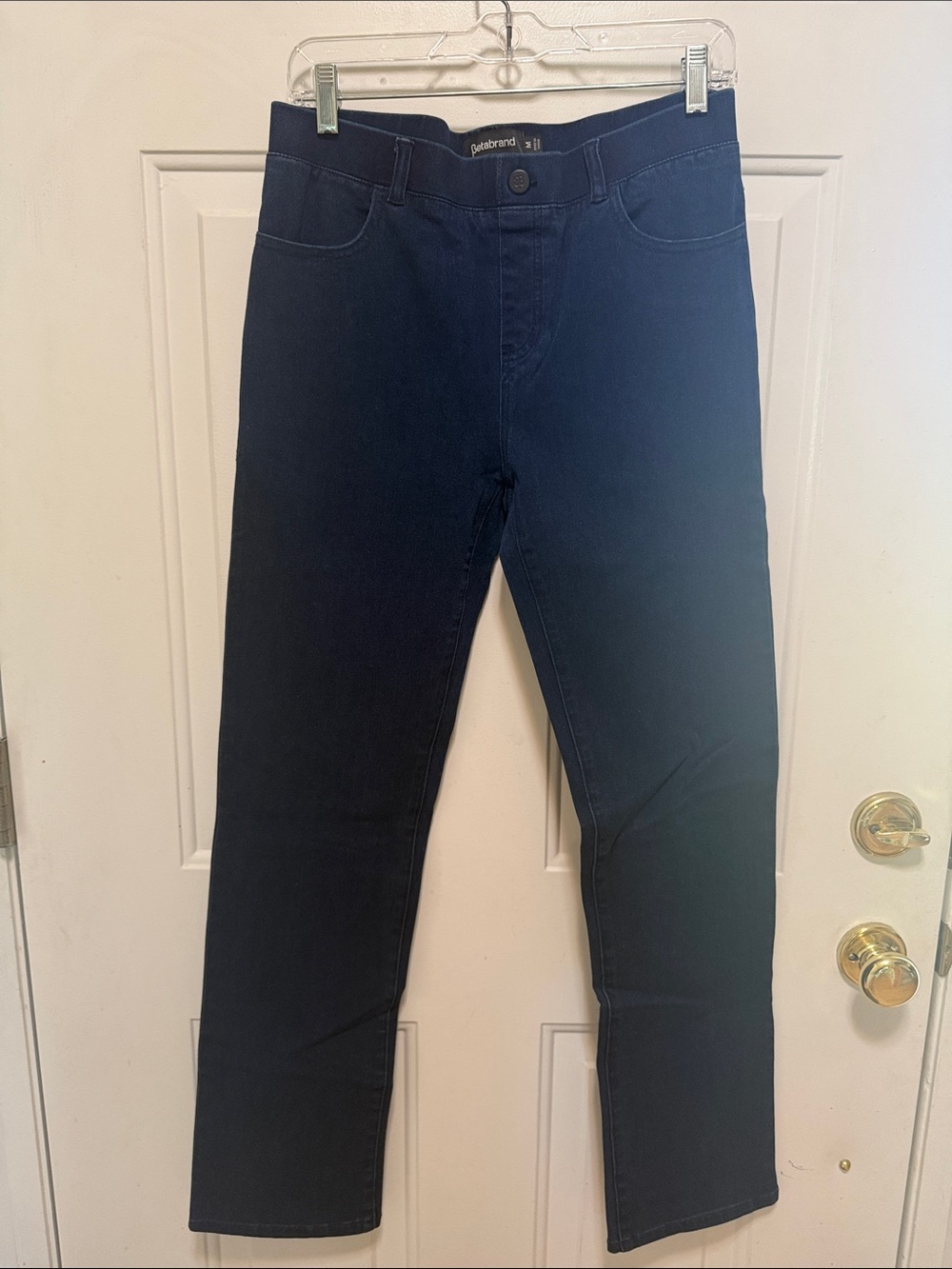 Betabrand Straight-Leg Men's Jeans in Navy